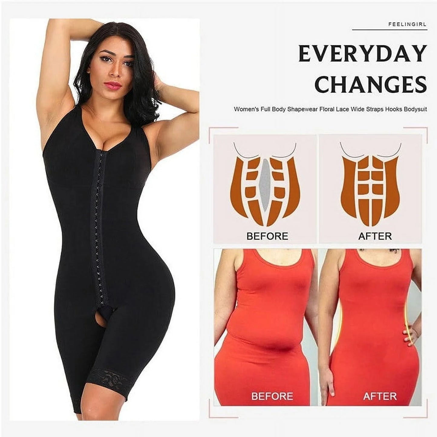 Faja Colombiana Shapewear Studio Women'S Activewear Beige Bodysuit, 1-Pack